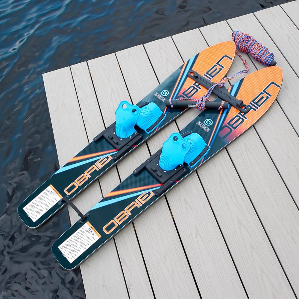 Amazon.com : O'Brien All-Star Water Skis with Trainer Bar